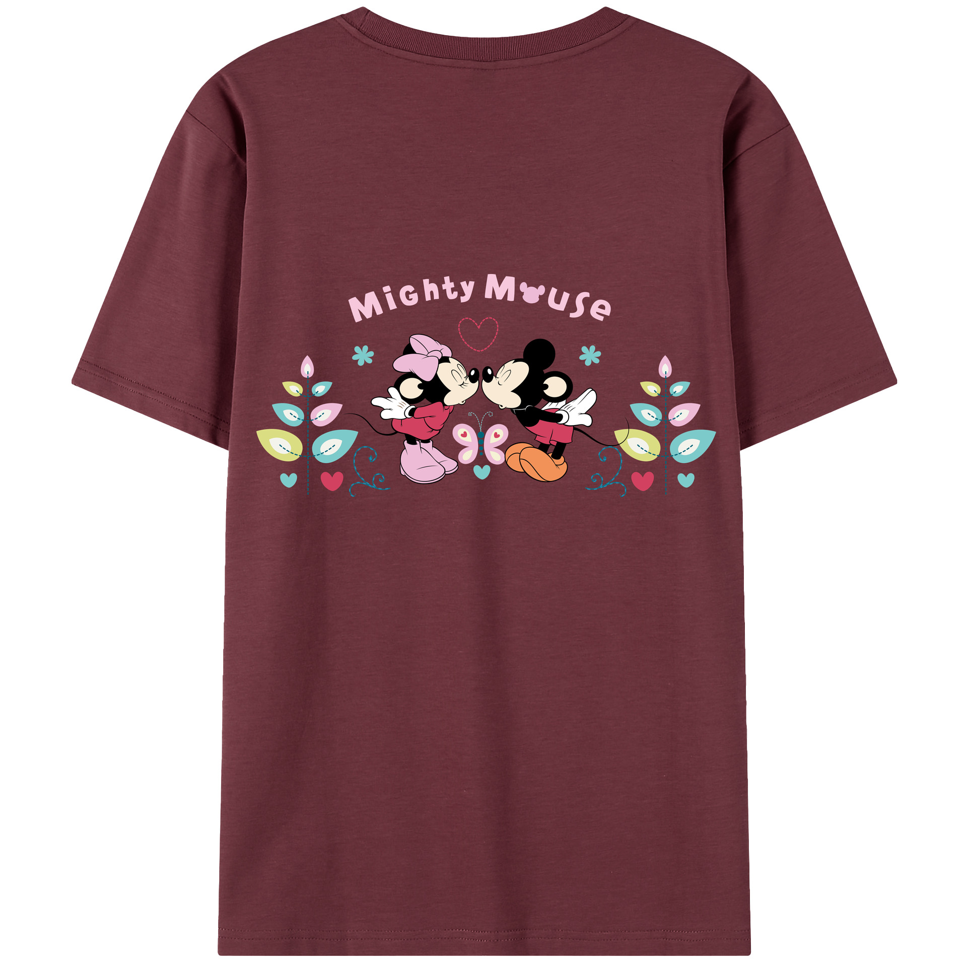 （画像用） ミッキーマウス Mickey Mouse 綿100％半袖Tシャツ（背面プリント）
